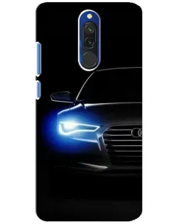 Чехол для Xiaomi Redmi 8 с картинкой «Неоновый взгляд Audi»