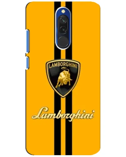 Чехол для Xiaomi Redmi 8 с картинкой «Lamborghini Stripe желтый»