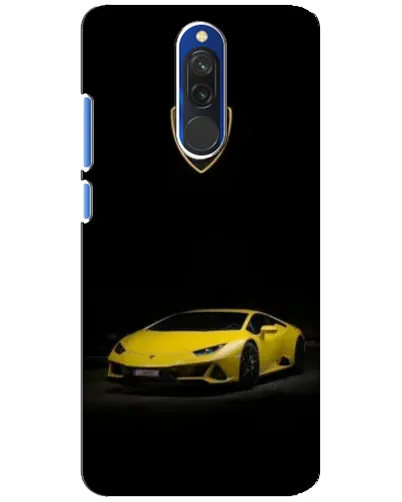 Чехол для Xiaomi Redmi 8 с картинкой «Lamborghini желтый акцент»