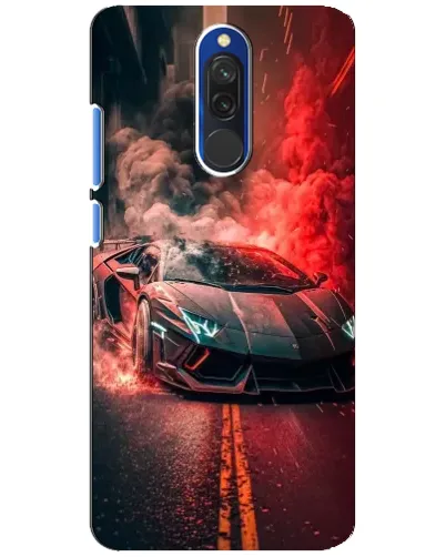 Чехол для Xiaomi Redmi 8 с картинкой «Lamborghini красный дым»