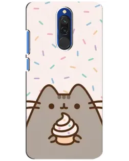 Чехол для Xiaomi Redmi 8 с картинкой «Пушин с кексом»