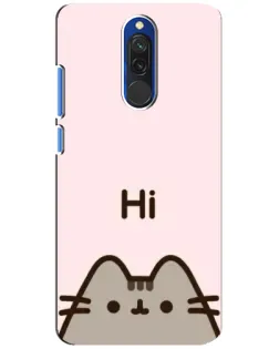 Чехол для Xiaomi Redmi 8 с картинкой «Пушин говорит Hi»