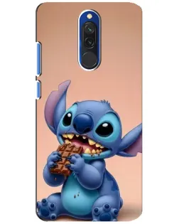 Чехол для Xiaomi Redmi 8 с картинкой «Стич ест шоколад»