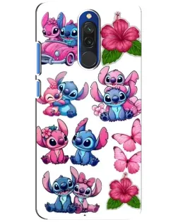 Чехол для Xiaomi Redmi 8 с картинкой «Стикеры Stitch и Angel»