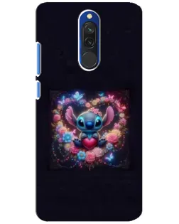 Чехол для Xiaomi Redmi 8 с картинкой «Stitch в цветах»