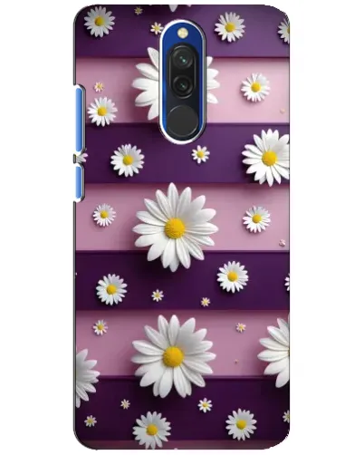 Чехол для Xiaomi Redmi 8 с картинкой «Ромашки на фиолетовом»