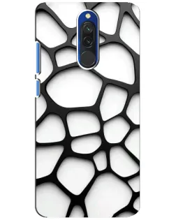 Чохол для Xiaomi Redmi 8 з картинкою «Біла об'ємна сітка»
