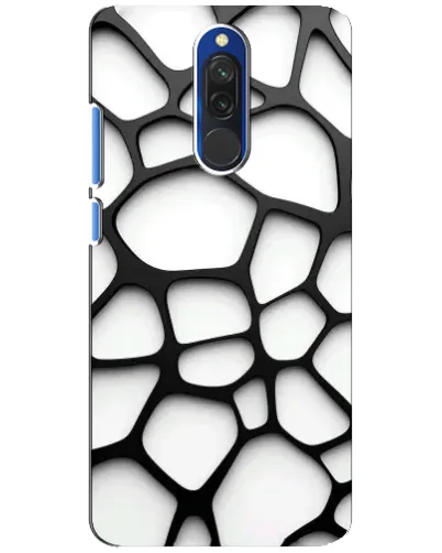 Чехол для Xiaomi Redmi 8 с картинкой «Белая объемная сетка»