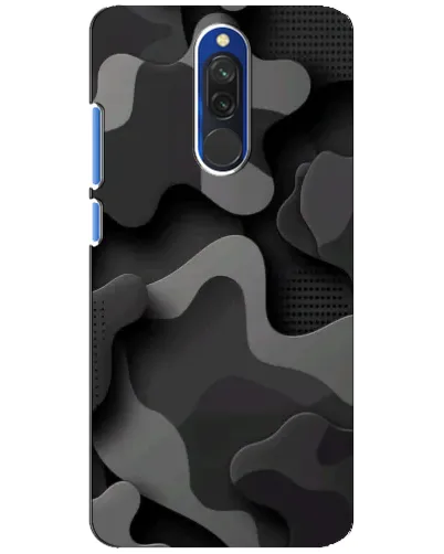 Чехол для Xiaomi Redmi 8 с картинкой «Темный абстрактный камуфляж»