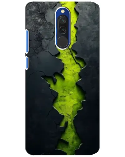 Чехол для Xiaomi Redmi 8 с картинкой «Салатовый разлом скалы»