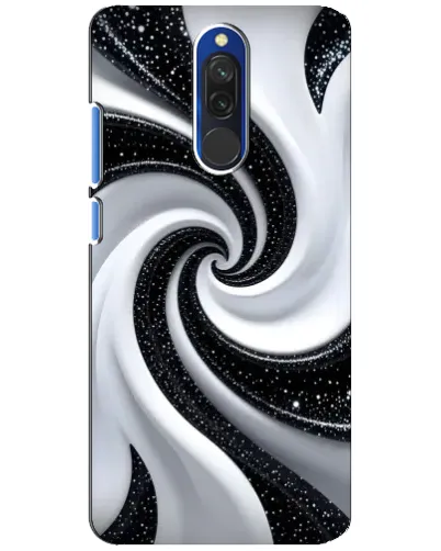 Чехол для Xiaomi Redmi 8 с картинкой «Черно-белая спираль»