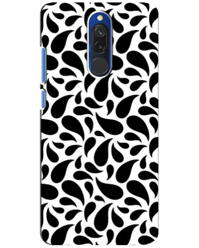Чехол для Xiaomi Redmi 8 с картинкой «Контрастные черные капли»