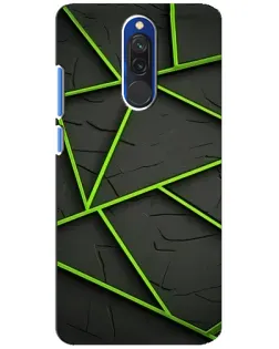 Чехол для Xiaomi Redmi 8 с картинкой «Зеленые геометрические линии» Чехол для Xiaomi Redmi 8 с картинкой «Зеленые геометрические линии»