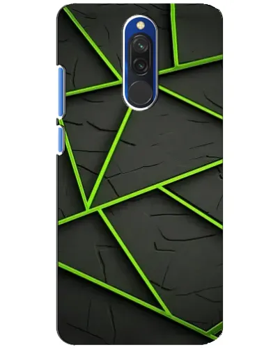 Чехол для Xiaomi Redmi 8 с картинкой «Зеленые геометрические линии»