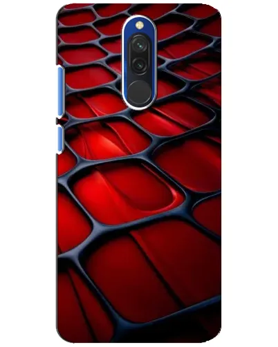 Чехол для Xiaomi Redmi 8 с картинкой «Красная глянцевая сетка»