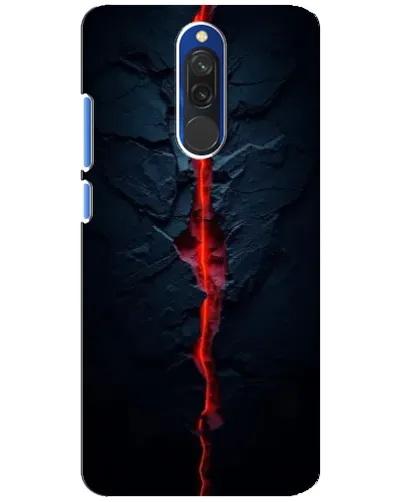 Чехол для Xiaomi Redmi 8 с картинкой «Kрасная лавовая трещина»