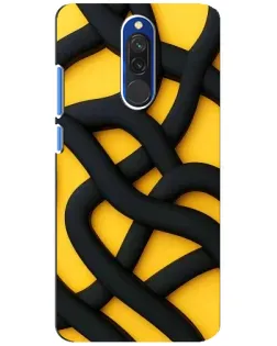 Чехол для Xiaomi Redmi 8 с картинкой «Черное желтое переплетение» Чехол для Xiaomi Redmi 8 с картинкой «Черное желтое переплетение»