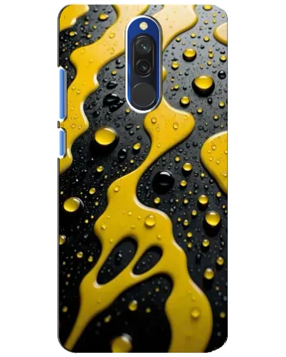 Чехол для Xiaomi Redmi 8 с картинкой «Жидкое желтое золото»