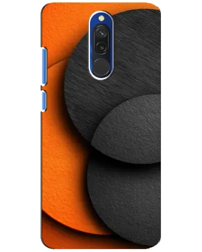 Чехол для Xiaomi Redmi 8 с картинкой «Геометрия оранжевых кругов»