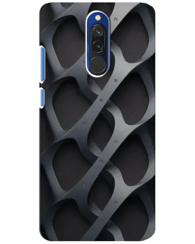 Чехол для Xiaomi Redmi 8 с картинкой «Объемное серое плетение»