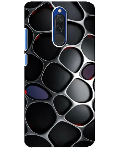 Чехол для Xiaomi Redmi 8 с картинкой «Объемная темная решетка»