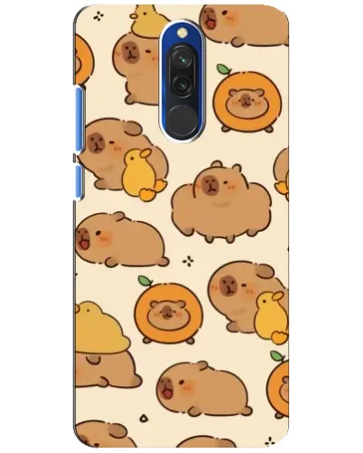 Чехол для Xiaomi Redmi 8 с картинкой «Капибары с апельсинами»
