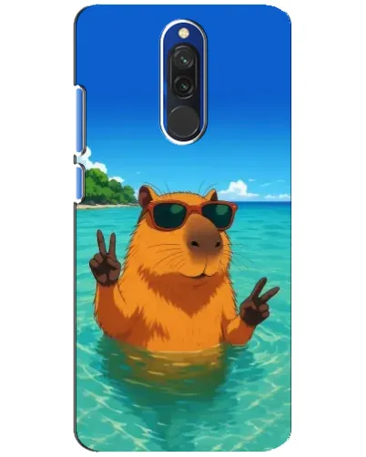 Чехол для Xiaomi Redmi 8 с картинкой «Морская капибара»