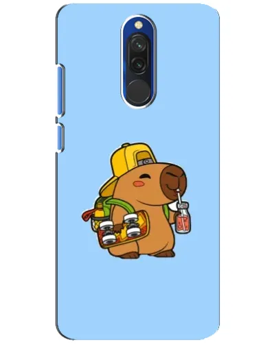 Чехол для Xiaomi Redmi 8 с картинкой «Капибара на скейте»