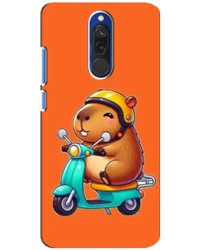 Чехол для Xiaomi Redmi 8 с картинкой «Капибара на скутере»