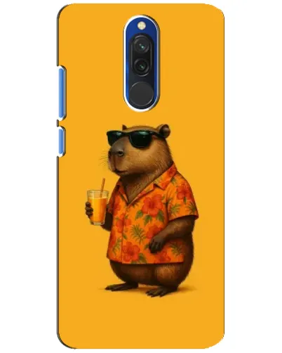Чехол для Xiaomi Redmi 8 с картинкой «Капибара на отдыхе»