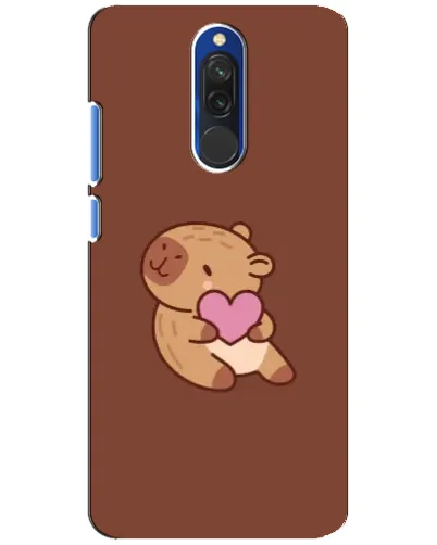 Чехол для Xiaomi Redmi 8 с картинкой «Капибара с сердцем»