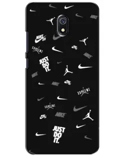 Чехол для Xiaomi Redmi 8A с картинкой «Nike Black Pattern»