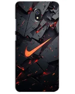 Чехол для Xiaomi Redmi 8A с картинкой «Nike — эффект разломов»