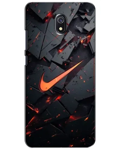 Чехол для Xiaomi Redmi 8A с картинкой «Nike — эффект разломов»