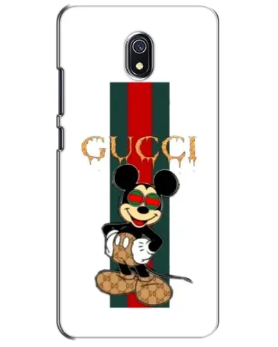 Чехол для Xiaomi Redmi 8A с картинкой «Микки Маус Gucci — полосы»