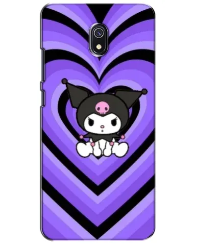 Чохол для Xiaomi Redmi 8A з картинкою «Kuromi та фіолетові серця»