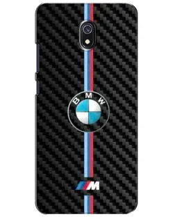 Чохол для Xiaomi Redmi 8A з картинкою «Емблема BMW та карбон»