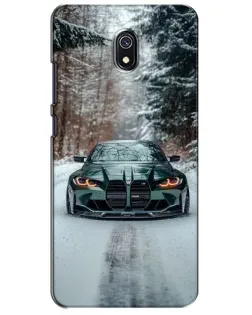 Чохол для Xiaomi Redmi 8A з картинкою «BMW у зимовому лісі»