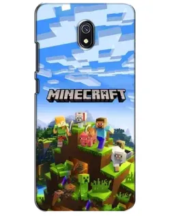 Чохол для Xiaomi Redmi 8A з картинкою «Minecraft класичний світ»