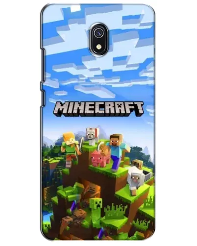 Чохол для Xiaomi Redmi 8A з картинкою «Minecraft класичний світ»