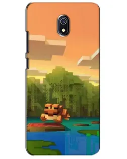 Чохол для Xiaomi Redmi 8A з картинкою «Майнкрафт захід сонця»