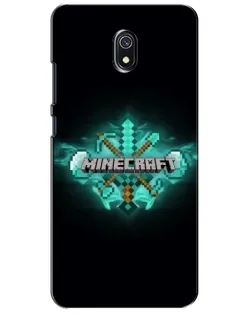 Чохол для Xiaomi Redmi 8A з картинкою «Minecraft Diamond лого»