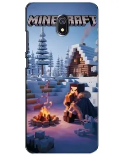 Чохол для Xiaomi Redmi 8A з картинкою «Зимовий Minecraft»