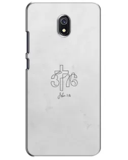 Чохол для Xiaomi Redmi 8A з картинкою «Івана 3:16 Хрест»