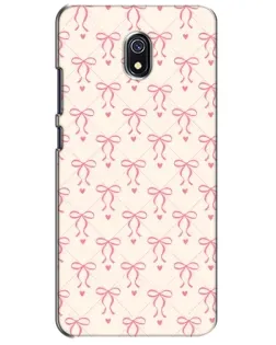 Чохол для Xiaomi Redmi 8A з картинкою «Рожеві бантики Coquette»