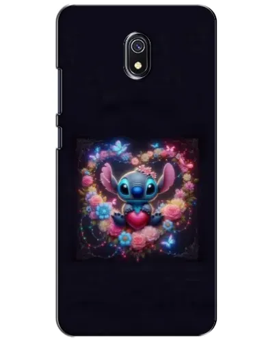 Чохол для Xiaomi Redmi 8A з картинкою «Stitch у квітах»