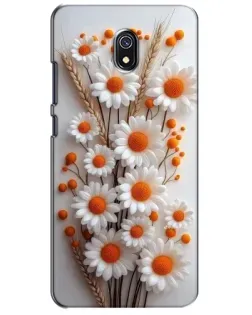 Чохол для Xiaomi Redmi 8A з картинкою «Білі сухоцвіти»