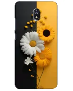 Чохол для Xiaomi Redmi 8A з картинкою «Соняшник та ромашка»