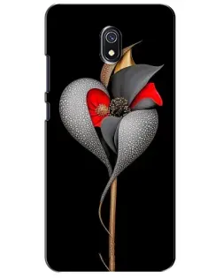 Чохол для Xiaomi Redmi 8A з картинкою «Срібна фантазійна квітка»