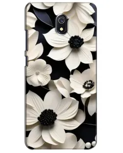 Чохол для Xiaomi Redmi 8A з картинкою «Об'ємні білі квіти»
